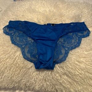 VICTORIA'S SECRET | Very Sexy Satin & Lace Cheekini Panty Royal Blue